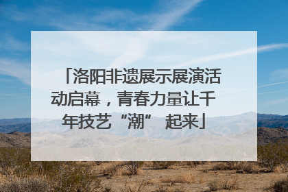 洛阳非遗展示展演活动启幕，青春力量让千年技艺“潮” 起来