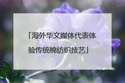 海外华文媒体代表体验传统棉纺织技艺