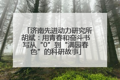 济南先进动力研究所胡斌：用青春和奋斗书写从“0”到“满园春色”的科研故事