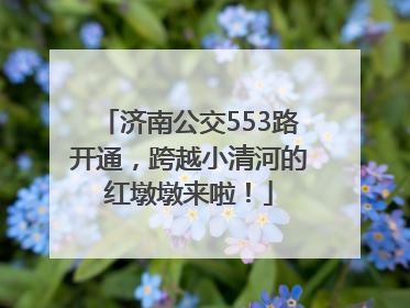 济南公交553路开通，跨越小清河的红墩墩来啦！