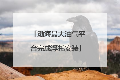 渤海最大油气平台完成浮托安装