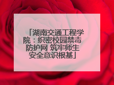 湖南交通工程学院：织密校园禁毒防护网 筑牢师生安全意识根基