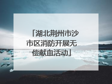 湖北荆州市沙市区消防开展无偿献血活动