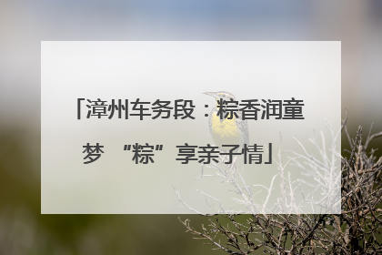 漳州车务段：粽香润童梦 “粽”享亲子情