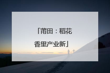 莆田：稻花香里产业新