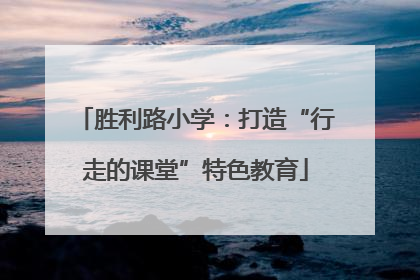 胜利路小学：打造“行走的课堂”特色教育