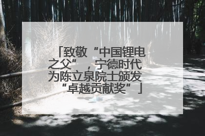 致敬“中国锂电之父”，宁德时代为陈立泉院士颁发“卓越贡献奖”