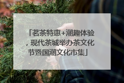 茗茶特惠+潮趣体验，现代茶城举办茶文化节暨国潮文化市集