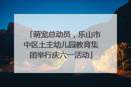 萌宠总动员，乐山市中区土主幼儿园教育集团举行庆六一活动