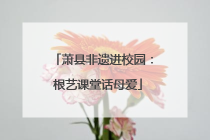 萧县非遗进校园：根艺课堂话母爱