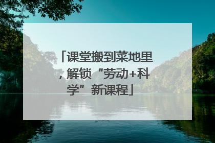 课堂搬到菜地里，解锁“劳动+科学”新课程
