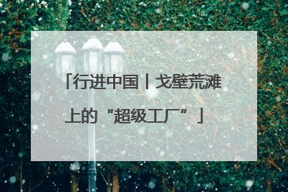 行进中国丨戈壁荒滩上的“超级工厂”