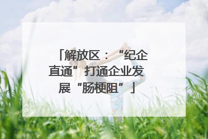 解放区：“纪企直通”打通企业发展“肠梗阻”