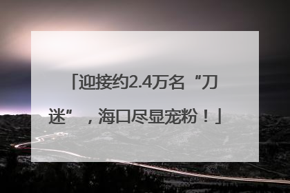 迎接约2.4万名“刀迷”，海口尽显宠粉！