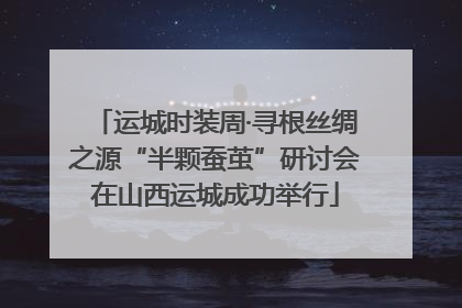 运城时装周·寻根丝绸之源“半颗蚕茧”研讨会在山西运城成功举行