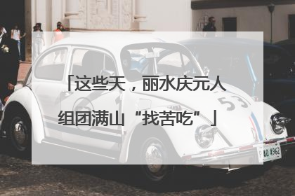 这些天，丽水庆元人组团满山“找苦吃”