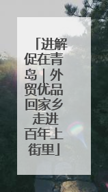进解促在青岛｜外贸优品回家乡 走进百年上街里