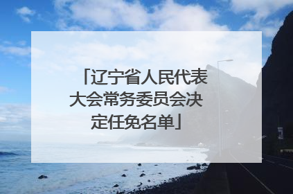 辽宁省人民代表大会常务委员会决定任免名单