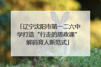 辽宁沈阳市第一二六中学打造“行走的思政课” 解码育人新范式