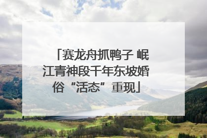 赛龙舟抓鸭子 岷江青神段千年东坡婚俗“活态”重现