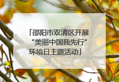 邵阳市双清区开展“美丽中国我先行”环境日主题活动