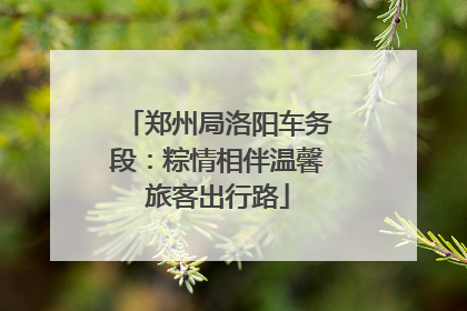 郑州局洛阳车务段：粽情相伴温馨旅客出行路