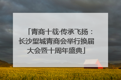 青商十载·传承飞扬：长沙望城青商会举行换届大会暨十周年盛典