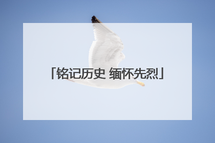 铭记历史 缅怀先烈