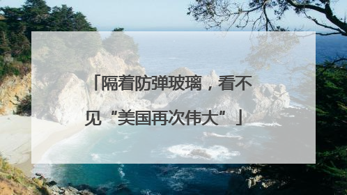 隔着防弹玻璃，看不见“美国再次伟大”