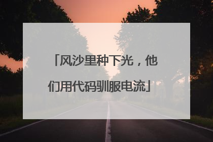 风沙里种下光，他们用代码驯服电流