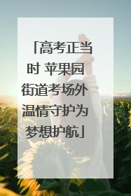 高考正当时 苹果园街道考场外温情守护为梦想护航