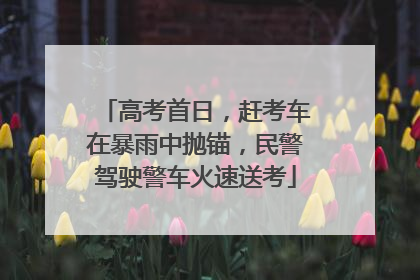 高考首日，赶考车在暴雨中抛锚，民警驾驶警车火速送考