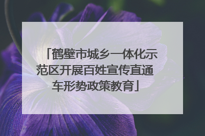鹤壁市城乡一体化示范区开展百姓宣传直通车形势政策教育