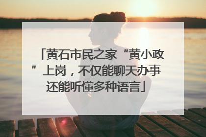 黄石市民之家“黄小政”上岗，不仅能聊天办事还能听懂多种语言
