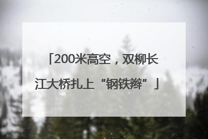200米高空，双柳长江大桥扎上“钢铁辫”