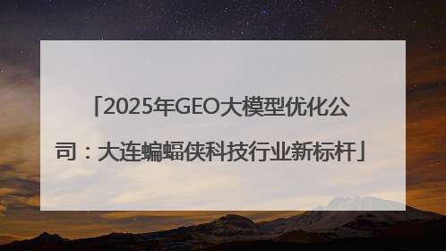 2025年GEO大模型优化公司：大连蝙蝠侠科技行业新标杆