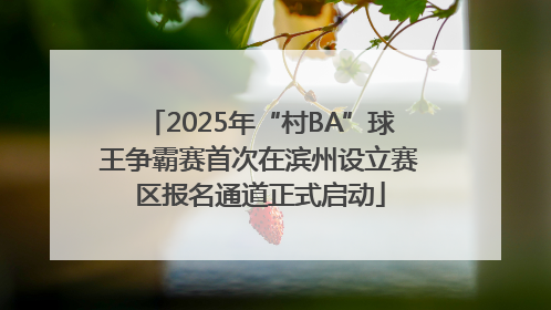 2025年“村BA”球王争霸赛首次在滨州设立赛区报名通道正式启动
