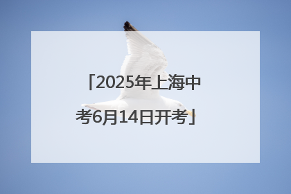 2025年上海中考6月14日开考