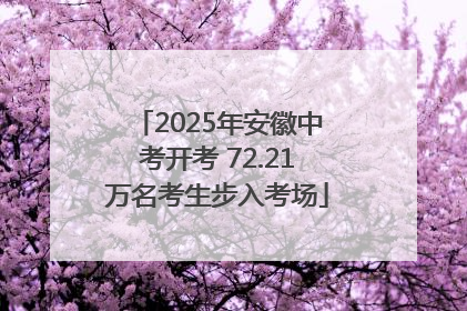 2025年安徽中考开考 72.21万名考生步入考场