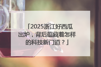 2025浙江好西瓜出炉，背后蕴藏着怎样的科技新门道？