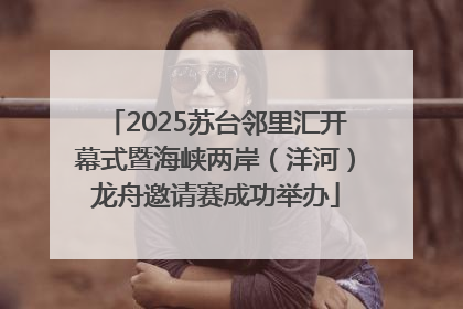 2025苏台邻里汇开幕式暨海峡两岸（洋河）龙舟邀请赛成功举办