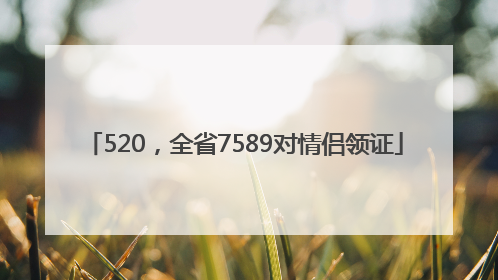 520，全省7589对情侣领证