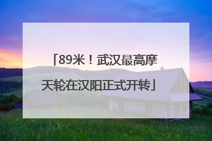 89米！武汉最高摩天轮在汉阳正式开转