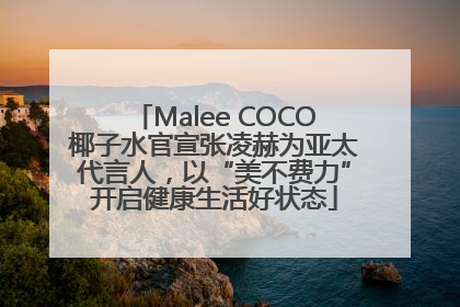 Malee COCO椰子水官宣张凌赫为亚太代言人，以“美不费力”开启健康生活好状态